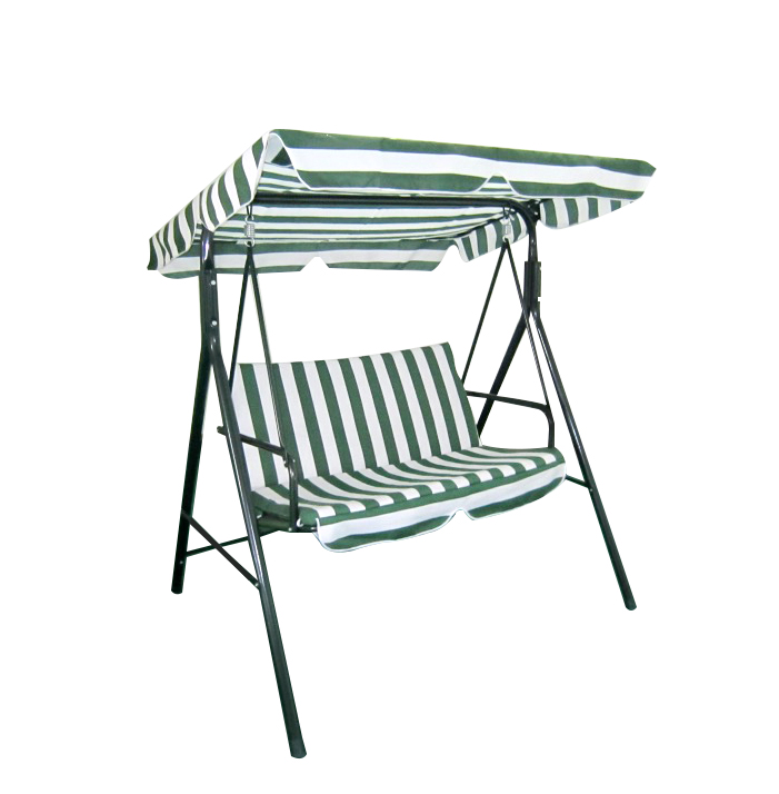 Garden Swing-Green and white stripes