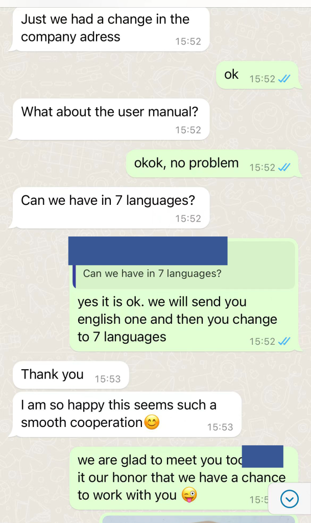 Buyer message screenshot from A marketplace buyer in Hungary