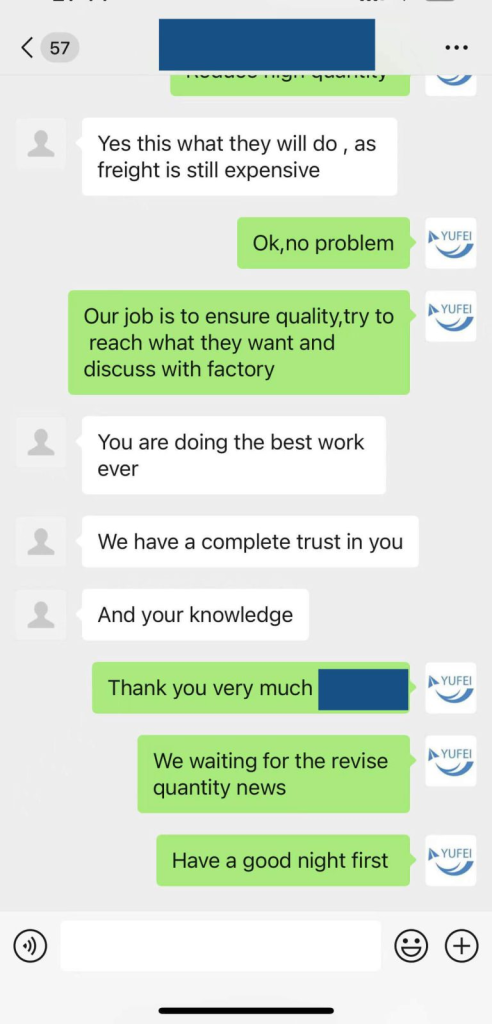 Buyer message screenshot from Another local-store buyer in America